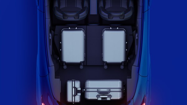 Renault Clio E-Tech full hybrid - bagāžas nodalījuma ietilpība