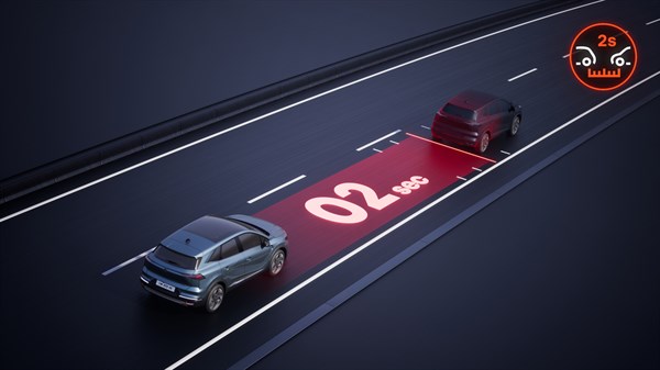 Renault Symbioz full hybrid E-Tech - distance warning