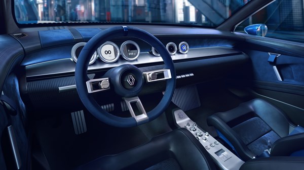 Renault 8 Gordini Concept -brushed aluminum dashboard