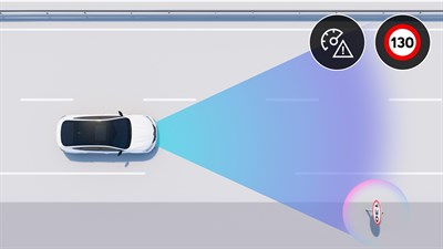 traffic sign recognition with speed alert - safety - Renault Arkana E-Tech full hybrid