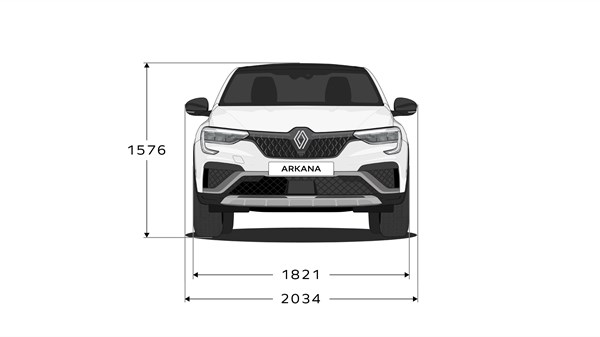 dimensions - modular design - Renault Arkana full hybrid E-Tech