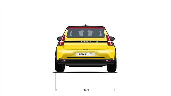 rear dimensions- Renault 5 E-Tech electric
