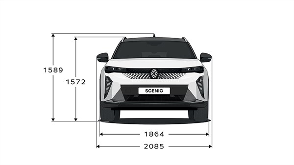 Front dimensions - Renault Scenic E-Tech 100% electric